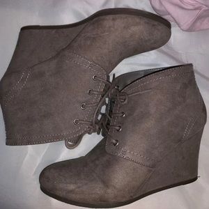 Grey Suede Ankle Boots